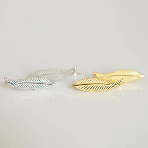 Orecchini a Perno a Forma di Foglia di Grano, Eleganti e Minimalisti, Stile Naturale, Gioielli per Orecchie da Donna, per Uso Quotidiano, Regalo - Product Image 2