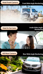 กล้องติดรถยนต์ 3 เลนส์ รองรับหลายภาษา ความละเอียด 1080P บันทึกการขับขี่แบบวนซ้ำ ตรวจจับความเคลื่อนไหว สำหรับรถยนต์ทุกประเภท DVR - Product Image 6