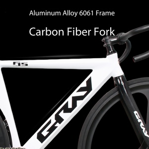 Bicicleta de <span class=keywords><strong>Carretera</strong></span> de Piñón Fijo 700C con Cuadro de Aluminio 6061 y Horquilla de Carbono, Bicicleta Ligera de Una Velocidad para Carreras Urbanas - Product Image 3