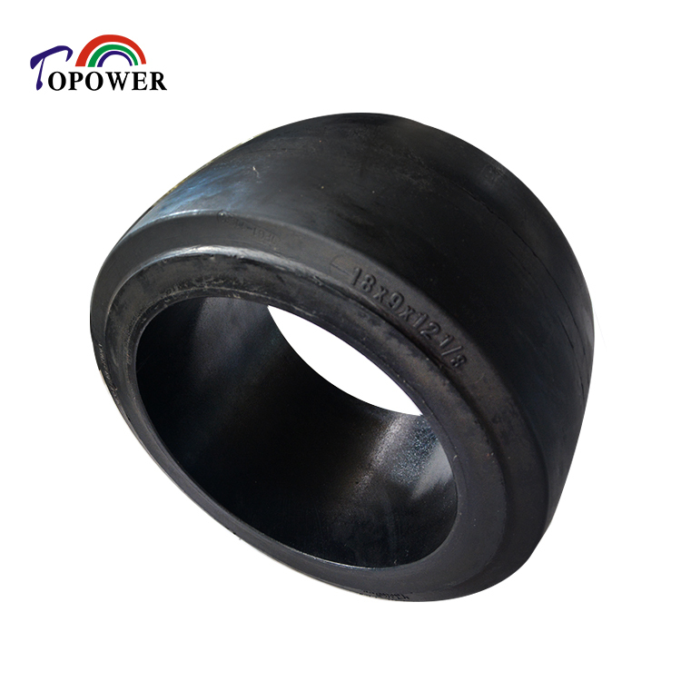 China OEM Quality 18x9x12.125 457x229x308 Press on Solid Tire SM Grade Non Marking Option