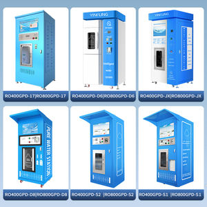 Mesin penjual air Osmosis terbalik otomatis komersial koin/kertas/pembayaran kartu kredit kapasitas 224L air es bersih otomatis - Product Image 4