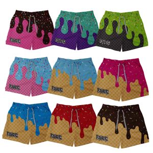 Чистые бейсбольные Молодежные сетчатые шорты на заказ с сублимационной печатью, карамельные бейсбольные элементы, тренировочные повседневные сетчатые шорты 5 дюймов - Product Image 3