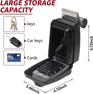 Car Window Button <b>Lock</b> <b>Box</b> Sturdy Waterproof Large Capacity Anti-theft Devices for Vehicles Portable Key G14-3 <b>Lock</b> Safe - Product Image 1