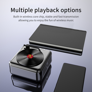 Hộp Nhạc Hoài Cổ Không Dây Cổ Điển Máy Hát Đĩa Loa Hỗ Trợ Thẻ TF AUX Máy Phát Đĩa <span class=keywords><strong>USB</strong></span> Đài <span class=keywords><strong>FM</strong></span> - Product Image 4