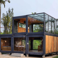 Cabines de jardin économiques de 20 pieds et 40 pieds, logements préfabriqués modernes, prêts à l'emploi, maisons préfabriquées en conteneurs, maisons préfabriquées en acier