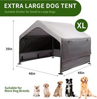 Tente pour chien moderne de luxe extra large, imperméable, légère, pliable, sécurisée, avec structure en acier inoxydable, carrée
