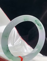 Bracelet en jade de qualité supérieure, naturel, de Birmanie, de type A, avec fleurs flottantes de couleur printanière et effet cireux, certifié CMA, vente en gros