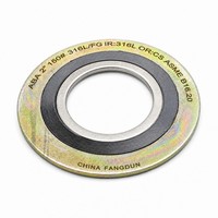 Joint spiralé durable et fiable à anneaux intérieur et extérieur en acier inoxydable 316 rempli de graphite, conforme ASME B16.20, anti-fuite pour usine chimique