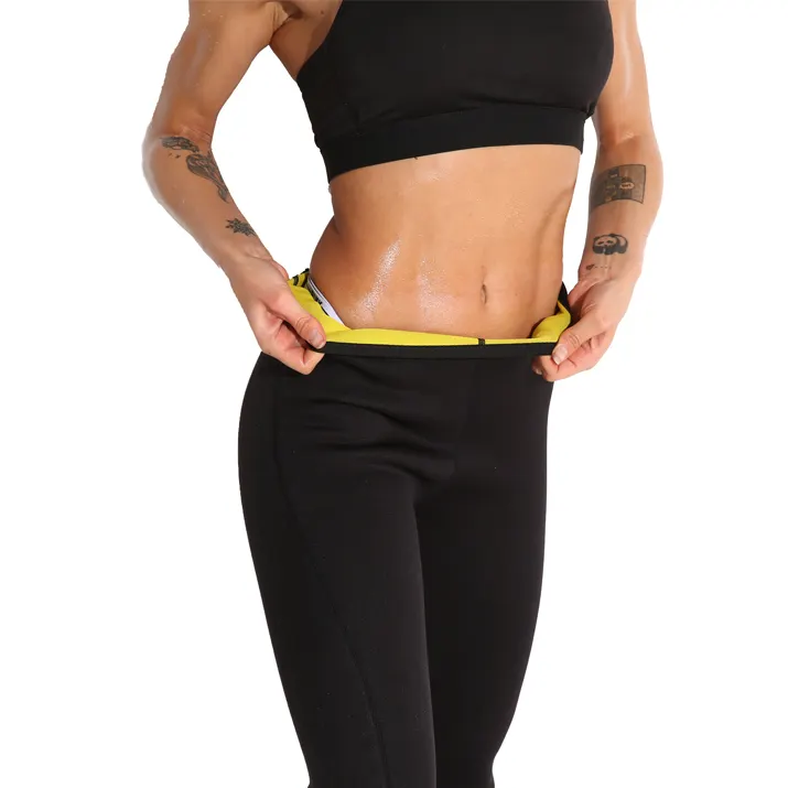 Pantaloni da Yoga sportivi sportivi da donna personalizzati dimagranti Leggings lunghi da allenamento con sudore rapido pantaloni da Sauna in Neoprene