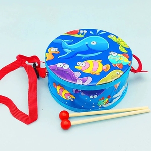 Wholesale Cartoon Print Hand <b>Drum</b> Double SideWith Adjustable Strap And Wood Mallets <b>For</b> Kids Playing - Product Image 4