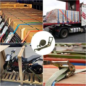 Correa de Amarre Retráctil de Poliéster de Alta Resistencia, 5000 kg de Resistencia a la Rotura, Certificación GS, Gancho Doble J, para Motocicletas y Camiones - Product Image 5