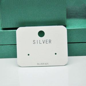 Hot-Selling Silver Washable Printed Pearl Paper 5x5cm Wenqi Card Wholesale Jewelry Display Tags - Product Image 4