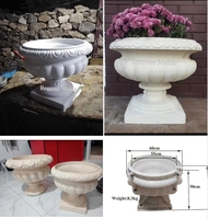 Moule de pot de fleurs en béton Reazone RZF 60cm/23.6" en ABS, haute résistance, pour extérieur, jardin, porte