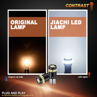 JiaChi 100PCS Super Bright W5W T10 Led Bulb Canbus Light 194 168 501 pour lampe de plaque d'immatriculation Blanc Jaune Rouge Bleu 12v Fog Light
