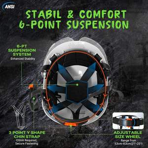 لانقاذ التسلق الصناعي OSCR قبعة صلبة مستديرة حافة مريحة لسلامة البناء للعمل في الهواء الطلق - Product Image 5