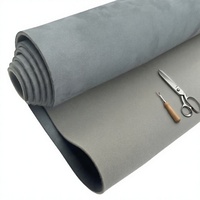 Tissu de remplacement pour toit de voiture en suède 100% polyester, épais, résistant à l'abrasion, 36x60 pouces, avec support en mousse, pour intérieur