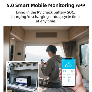 Batería Grande de 12V 300Ah 3.8kWh y Más de 6000 Ciclos para Vida Autónoma Solar y Acampada Fuera de la Red en Autocaravanas - Product Image 6