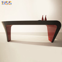 Table de bureau moderne design pour PDG Table de mobilier de bureau pour directeur exécutif Table de bureau noire de petite taille