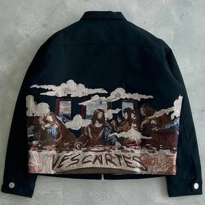 Giacca Baggy da Uomo in Cotone Spesso con Ricami 3D Personalizzati, Taglio Boxy, Stile Streetwear Invernale - Product Image 1