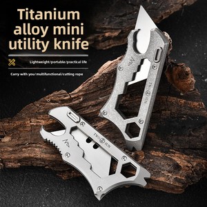 Cao cấp titan dao di động EDC Công cụ đa chức năng tiện ích dao cho cắm trại ngoài trời Survival kit Opener công cụ mới - Product Image 1