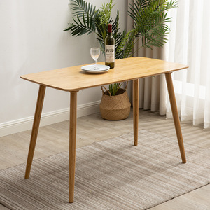 Ensemble de table à manger en bois massif 3 pièces, style scandinave moderne et minimaliste, gain de place pour les petits appartements, usage domestique - Product Image 2