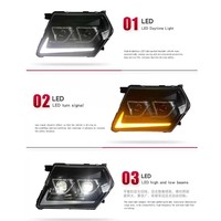Phares à LED et clignotants pour PATROL SAFARI Y61 26010-VC325 26060-VC325 Phares 2001 2002 pour Nissan