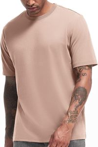 T-shirt ras du cou en coton 100% de qualité supérieure pour hommes, tissu tricoté épais avec motifs de caractères, tailles S-3XL - Product Image 1