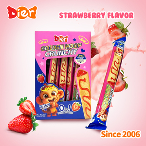 Großhandel Custom Private Label Halal Snack Erdbeer/Matcha Geschmack Dreieck Knusprige Kekse Faser Weizen Kekse Stick OEM/ODM - Product Image 3