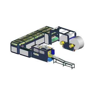 Fully Automatic Two Rolls A4 Copy Paper Production Line With Wrapping Machine