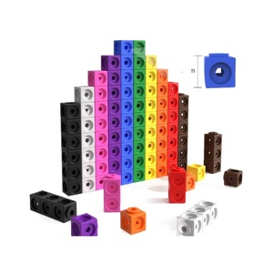 Blocchi di Costruzione in Plastica Magic Square, Ausili Didattici per la Matematica, Scatola Colorata da 40 Pezzi, Cubi Collegabili per l'Apprendimento Avanzato - Product Image 1