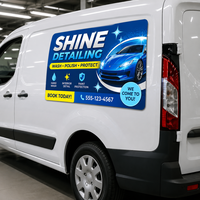 Panel Magnético Resistente para Exteriores, Seguro para Superficies, Resistente a Arañazos, Letrero Magnético para Puerta de Coche con Publicidad para Automóviles