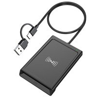 Lecteur de cartes intelligentes NFC USB2.0 ISO14443A/B pour cartes de santé, lecteur de cartes IC/ID intelligentes