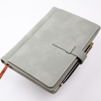 Carnet mignon à couverture rigide en cuir PU, agenda, organisateur de bureau, format A5, logo personnalisé, carnet à sublimation avec porte-cartes