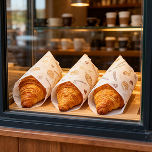 Tùy Chỉnh In Giấy Da Giấy Cà Phê Cửa Hàng Pastry Giấy Gói, Không Thấm Mỡ Dùng Một Lần Giấy Thực Phẩm, Eu/FDA Chứng Nhận Không Độc Hại - Product Image 3