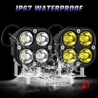Phare de travail de 3 pouces, phare antibrouillard, lampe de conduite, barres lumineuses LED 12V 24V, feux tout-terrain, projecteur 4x4 pour Jeep, camion, moto, phare avant
