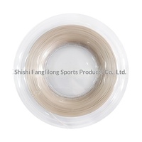 Cordage de raquette de tennis rond professionnel OEM - Matériau polyester - Durable - Excellente sensation au toucher - Noir/Blanc nacré/Doré/Gris (Pour l'exportation)