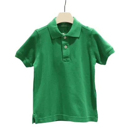 Custom Merklogo Kids Kleding Baby Jongens Korte Mouwen Effen Katoenen Polo Shirt Zomer Jongens Polo Shirt