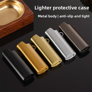 Wholesale YAMO Electroplated Color J6 <strong>Lighter</strong> Case Metal <strong>Smoking</strong> <strong>Accessories</strong> with Keychain Hoop Design - Product Image 4