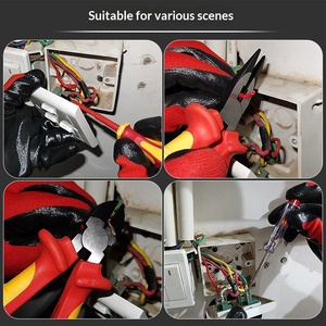 Kit di Attrezzi Isolati VDE 1000V per Riparazione EV, Set di Utensili Manuali per Elettricisti con Pinze e <span class=keywords><strong>Cacciaviti</strong></span> Isolati per Veicoli a Nuova Energia - Product Image 4