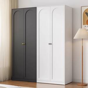 Armoire simple en acier à portes battantes, facile à assembler, rangement pour chambre à coucher, armoire métallique pour maison, location, appartement, design anti-poussière - Product Image 1