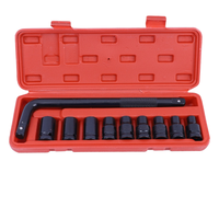 Juego de Llaves de Tubo Manuales de Acero de 10 Piezas, Venta al por Mayor de Fábrica, Herramienta Combinada de Manga Corta, Estuche Rígido, Garantía de 3 Años para Automóvil