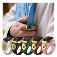 Populaire Iqibla Smart Tasbih Zikr Ring Affichage OLED Longue veille 5 Temps de prière Rappel de vibration Affichage numérique Anneaux intelligents