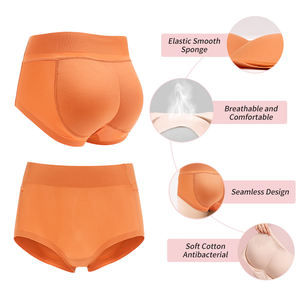Bragas de realce transpirables cómodas para mujer, bragas sexis de realce de glúteos <span class=keywords><strong>y</strong></span> cadera con decoración de plumas acolchadas, tipo de <span class=keywords><strong>tangas</strong></span> - Product Image 4