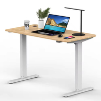 Bureau informatique réglable en hauteur en MDF avec surface en bois, idéal pour l'étude et le travail debout – Meilleure vente