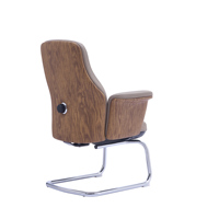 Chaise mi-dossier en cuir marron de luxe de haute qualité Coussin en mousse confortable Fauteuil de conférence en cuir