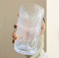 Offre Spéciale 300ml 400ml haut verre blanc nouveau Design Style Glacier verre clair eau froide jus tasse tasses