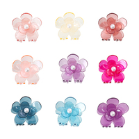 Nouvelle Pince à Cheveux en Plastique pour Filles, Forme Fleur Exquise, Élégante et Classique, Style Européen-Américain, 7cm, Fixation des Cheveux, Mode Rétro