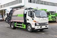 Camion à ordures compacteur diesel JAC Junling V5 7 m³ avec rampe de compression, transmission manuelle 4x2