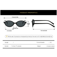 2024 nouvelles lunettes de soleil ovales à petit cadre pour femmes à la mode style rétro avec des prix de gros promotionnels