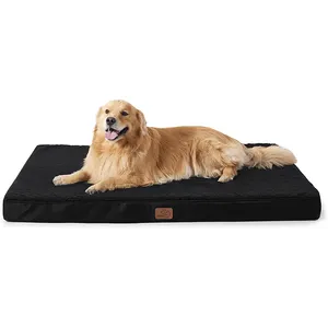 Egg Crate Foam Pet Bed Mat Orthopedic Waterproof Dog Beds With Removable Washable Cover For Extra Large Dogs